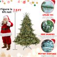thumbnail image 6 of JERFIT 4ft Pre-Lit Christmas Tree with 150 Warm White Lights, Full PVC Hinged Artificial Tree for Spacious Rooms, Stable Metal Stand, 6 of 6