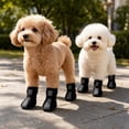 thumbnail image 5 of 2 Pairs, Dog Shoes for Hot Pavement Small Dogs Breathable Mesh Small Dog Shoes Black Non-Slip Dog Booties and Paw Protectors with Reflective Strip Adjustable Straps for Outdoor, 5 of 6