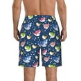 thumbnail image 3 of Kdxio Colorful Cartoon Shark Pattern Mens Casual Shorts - Drawstring Summer Beach Sports Shorts for Men, 3 of 9