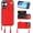 Red, variant on Crossbody Wallet Case for iPhone 17, RFID Blocking Leather Purse Case with Card Holder, Protective Handbag Flip Cover with Zipper Wrist Strap Lanyard for Women 5G 6.3 Inch (Red)