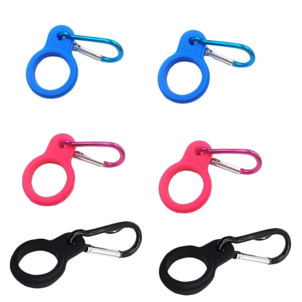 6Pcs Silicone Bottle Carrying Holders Portable Kettle Carabiners for