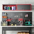 thumbnail image 3 of AUHUP Steel Wall Cabinet, Metal Wall Mounted Storage Cabinet Organizer for Garage, Office, Kitchen, Red Black, 32"W x 14"H x 13"D, 3 of 7