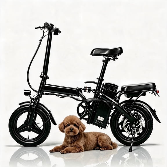 14 Inch Foldable Electric Bike Peak 500W Brushless Motor 36V 12Ah Removable Battery 19.9 MPH Max Speed Adult Electric Commuter Bike for Shopping