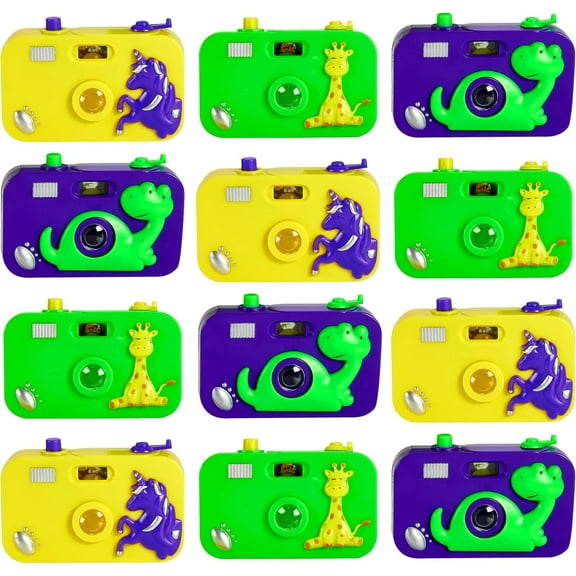 Playbees Toy Camera For Kids - 12 Pack - Wild One Party Favors Camera Toy
