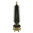 thumbnail image 2 of Exquisita decoración para acuarios: figuras de pagoda oriental para amantes de los acuarios. Bronce-XL-13 Tier, 2 of 8