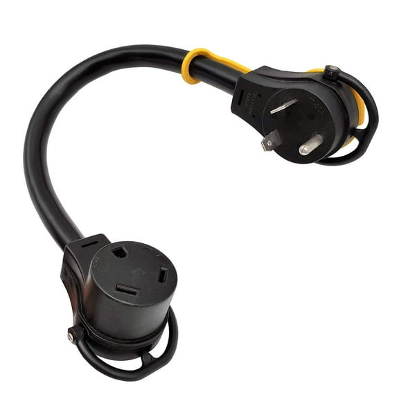 Parkworld 61186 RV 30A Splitter Adapter Cord, TT-30P to (2) TT-30R 30A 125V 1.5 Feet