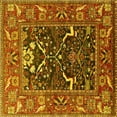 thumbnail image 1 of Ahgly Company Indoor Square Oriental Yellow Industrial Area Rugs, 5' Square, 1 of 4