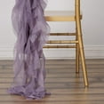 thumbnail image 2 of BalsaCircle Curly Chiffon Chair Sash Amethyst, 2 of 2