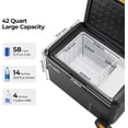 thumbnail image 5 of BougeRV 12 Volt Car Refrigerator with Wheels, CRS 42 Quart Portable Fridge Freezer with APP Control, -4℉ to 68℉, for Truck Van RV Camping, 5 of 9