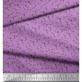 thumbnail image 2 of Soimoi Purple Cotton Duck Fabric Leaves & Tulip Floral Fabric Prints By Yard 44 Inch Wide, 2 of 3