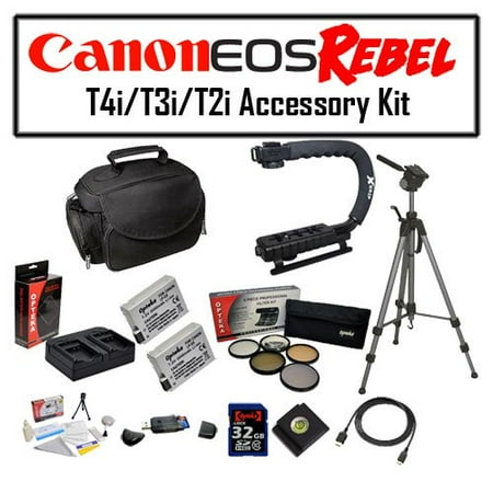 Deluxe Accessory Kit for Canon EOS Rebel T2i T3i T4i T5i DSLR Digital Camera with Opteka Gadget Bag, Opteka X-Grip Handle, 2x of Opteka LP-E8 LPE8 High Capacity Battery Pack, Full Size Tripod and More Deluxe Accessory Kit for Canon EOS Rebel T2i T3i T4i T5i DSLR Digital Camera with Opteka Gadget Bag, Opteka X-Grip Handle, 2x of Opteka LP-E8 LPE8 High Capacity Battery Pack, Full Size Tripod and More