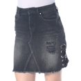 thumbnail image 2 of GUESS $89 Womens New 1243 Black Frayed Mini Casual Skirt 26 WAIST B+B, 2 of 3