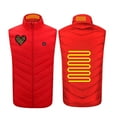 thumbnail image 2 of REORIAFEE Heat Vest Women and Men Unisex 2 Heating Zones Electric Heated Coat without Power Bank USB Rechargeable Washable Thermal Outdoor Casual Hiking Vest Red XXXXXL, 2 of 4