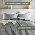 thumbnail image 4 of Regency Heights Full/Queen Comforter Sets, Reversible 3 Piece Extra Soft Bedding Set, Chambray Print Grey Comforter Bed Set with Pillow Shams, 4 of 11