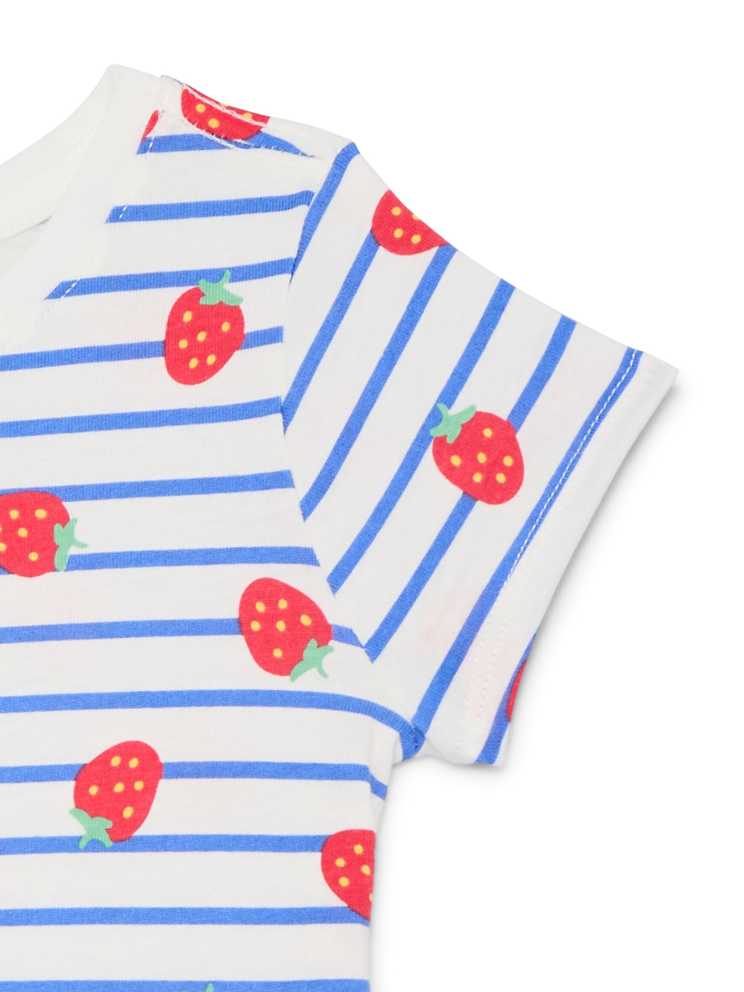 Wonder Nation Toddler Girls Tee with Short Sleeves, Sizes 18M-5T