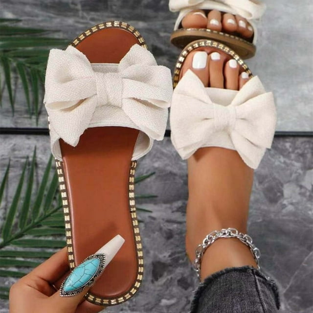 Apmemiss Clearance Women's Fashionable Casual Versatile Rhinestone Outer Wear Solid Color Spring and Summer Lightweight Cloth Sandals Birthday Gifts for Women