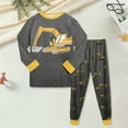 thumbnail image 2 of Quealent Boys Pajamas Cotton Planet Pjs Toddler 2 Piece Sleepwear Kids Clothes Set Size 3t -10t Gray for Size 2-3 Years, 2 of 7