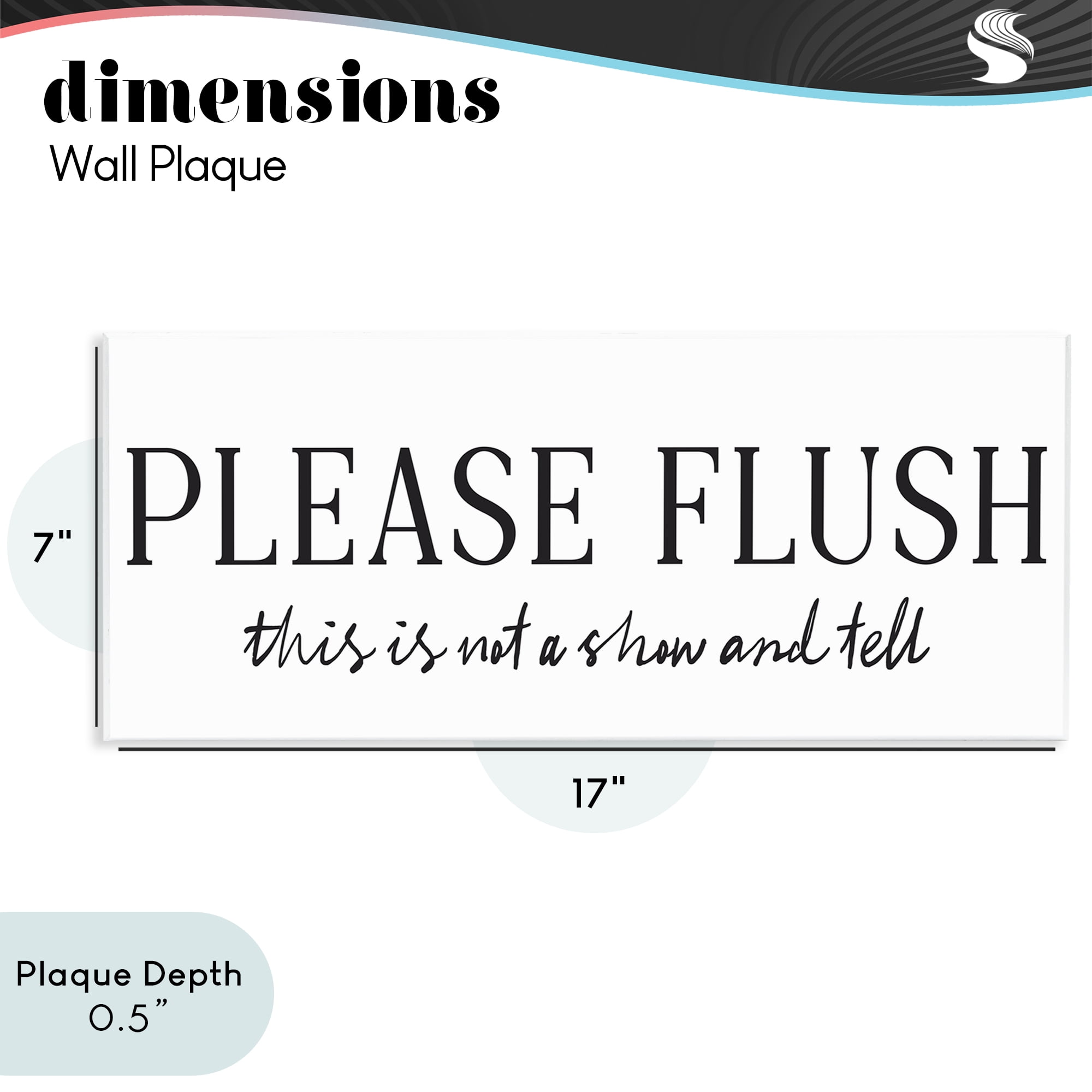 Stupell Industries Not Show & Tell Bathroom Wall Plaque Art, design by Lettered and Lined