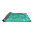 thumbnail image 2 of Ahgly Company Indoor Rectangle Abstract Turquoise Blue Contemporary Area Rugs, 4' x 6', 2 of 4