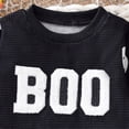 thumbnail image 5 of GCETTIC Toddler Boy Girl Halloween Outfit Boo Crewneck Sweatshirt Pants Set Baby Fall Winter oversize Clothes Black,12-18 Months, 5 of 5