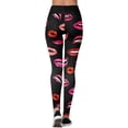 thumbnail image 3 of Gibobby Pantalones de yoga Entrenamiento Gimnasio Día Botín Correr Yoga Para Yoga Control Correr Pantalones de mujer Pantalones Adelgazar Barriga Pilates Imprimir San Valentín(Negro， S), 3 of 4