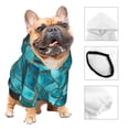 thumbnail image 3 of Fotbe Square Glass Mosaic Sudadera con Estampado para Perros Pequeños – Suéter con Capucha para Mascotas, Tela Suave de Forro Polar con Bolsillo-X-Small, 3 of 7