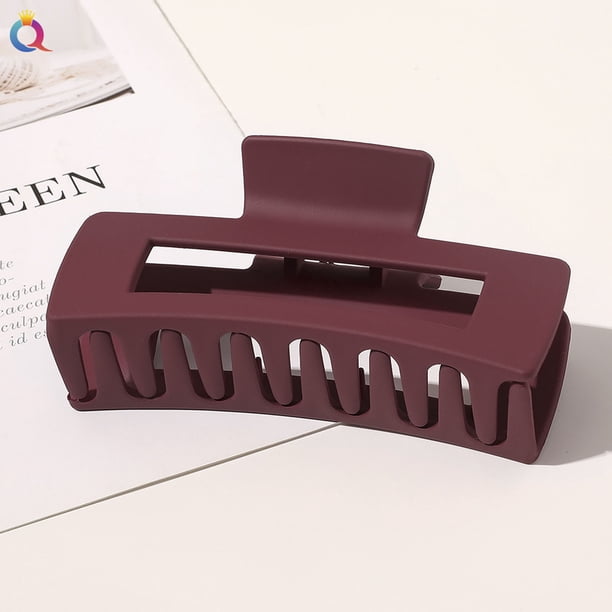 Pinzas grandes para el pelo, pinzas mate para el pelo, pinzas cuadradas antideslizantes para mujeres y niñas, pinzas bonitas, accesorios de peinado para regalar.
