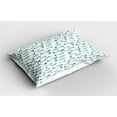 thumbnail image 2 of Ambesonne Fish Pillow Sham, Watercolor Marine Animal, 26" X 20", Teal, 2 of 2
