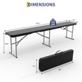 thumbnail image 3 of Kicctian 6FT Folding Outdoor Bench, Portable Outdoor Folding Benches, Durable HDPE Plastic, Metal Frame, Easy Storage & No Assembly, for Camping, Garden, Patio, Black, 3 of 7