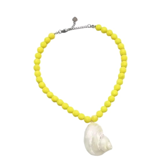 Natural Shell Bead Necklace Jewelry Lightweight Unique Sea Inspired Collarbone Chain Jewelry Gift for Women