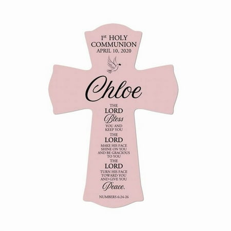 LifeSong Milestones 8x11.25in Black Wall Cross_Chloe 1st Holy Communion