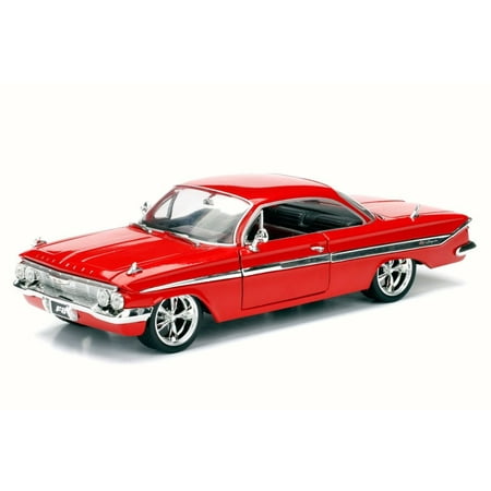 1961 Dom s Chevy Impala F8 Fate of Furious Red – Jada 98426 – 1/24 Scale Diecast Model Toy Car 1961 Dom s Chevy Impala F8 Fate of Furious Red – Jada 98426 – 1/24 Scale Diecast Model Toy Car