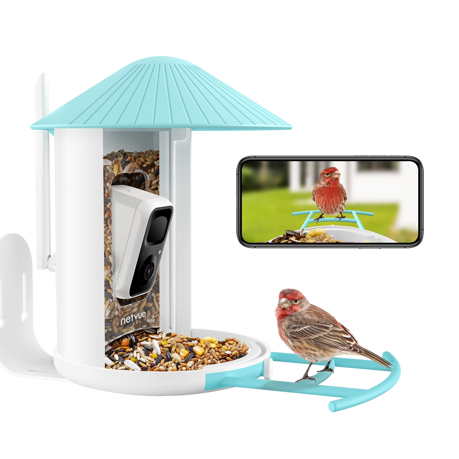 Smart Bird Feeders for Outdoors, Hooper Feeder with Camera for Bird