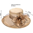 thumbnail image 6 of Women Girl Tea Party Fascinator Hat Church Funeral Cocktail British Organza Veil Dress Hat Cap, 6 of 6