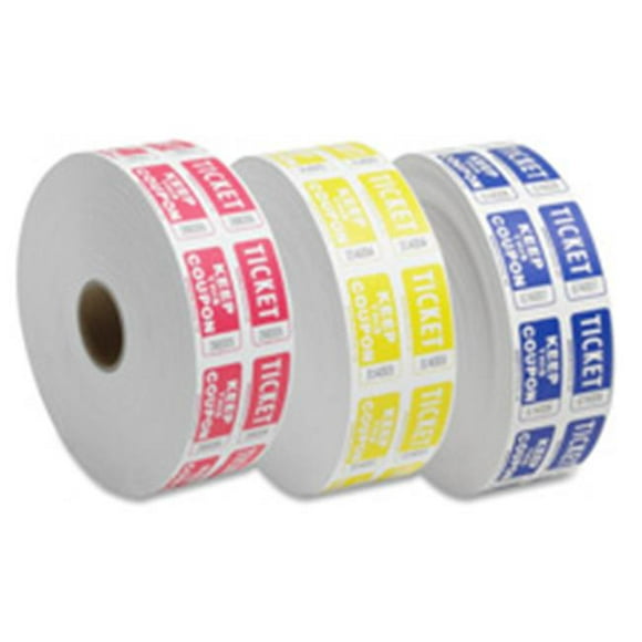 Sparco Products  Ticket Roll- Double w-Coupon- 2000-RL- White