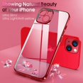 thumbnail image 2 of Crystal Clear Case for iPhone 14, [Not Yellowing] [Camera Protection] [Military Grade Drop Tested] Transparent Shockproof Protective Phone Case Soft Silicone Slim Cover, 6.1 inch, Red, 2 of 16