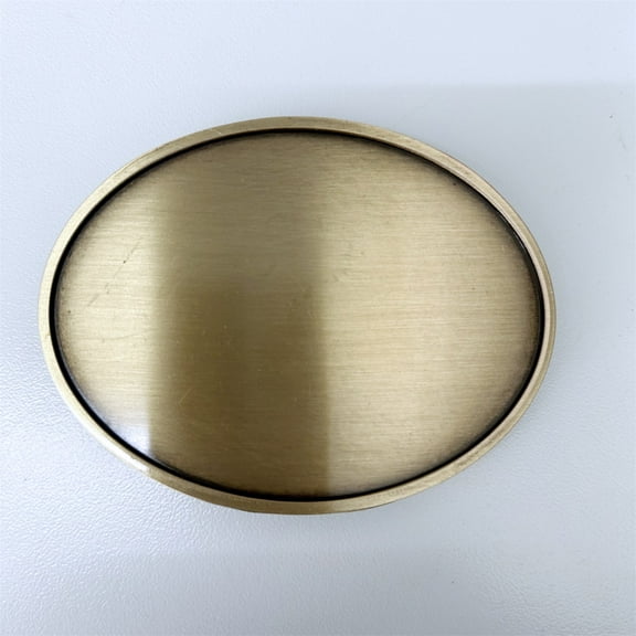 Antique Bronze Plated Oval Custom Blank Belt Buckle