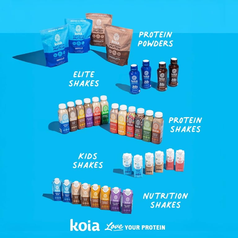Koia Plant Based Protein Shake, Chocolate Banana, 20g Protein, 5g