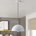 thumbnail image 4 of Aiwen White Finish Dome Shade Pendant Light E27 Bulb Base Classic Home Decor Light Fixture, 4 of 8