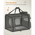 thumbnail image 6 of 28-Inch Collapsible Dog Crate, Portable Pet Carrier with 3 Doors & Safety Zippers, Water-Resistant Soft Kennel for Medium Dogs, Black, 6 of 7