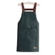 thumbnail image 1 of Delantal de trabajo impermeable y resistente al aceite, delantal de cocina con bolsillos grandes, ropa de trabajo duradera y elegante para el hogar y el jardín., 1 of 8