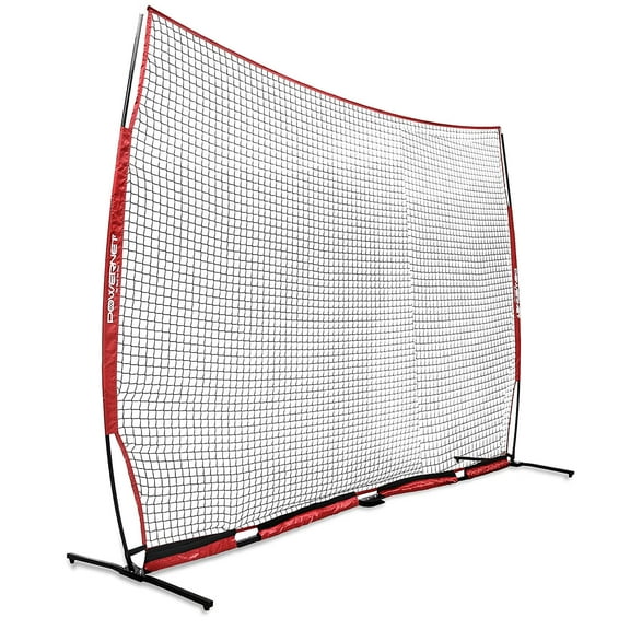 PowerNet Portable Sports Net for Protection, Soccer, Lacrosse & Volleyball Rebounder, Softball Baseball Net, Basketball Net, Indoor Outdoor Safety Net, Backyard & Garage Backstop (21.5x11.5FT, Red)