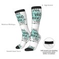 thumbnail image 4 of Balery Not All Who Wander Are Lost1 Calcetines novedosos Calcetines deportivos Calcetines hasta la rodilla Calcetines de algodón Calcetines originales y geniales, 4 of 6