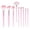 Pink, variant on UNLLLL 9 Piece Handle Makeup Brush Set, Crocodile Texture Grip, Powder Blush Eye Shadow Brushes, Multi Functional Face Kit, for Daily and Party Makeup (Green)