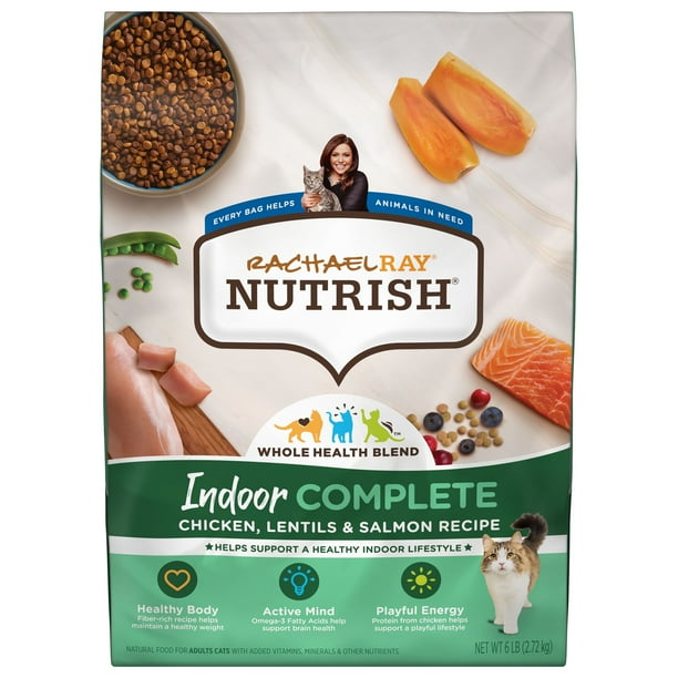 Rachael Ray Nutrish Indoor Complete Dry Cat Food, Chicken, Lentils