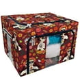 thumbnail image 1 of EREHome women Dia Los Muertos make up sugar skull Storage Bag Clear Window Storage Bins Boxes Large Capacity Foldable Stackable Organizer With Steel Metal Frame For Bedding,Clothes,Closets, Bedrooms, 1 of 3