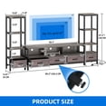 thumbnail image 6 of Dextrus LED TV Stand with Bookcase for Tvs up to 65", Entertainment Stand with Power Outlets, Gray, 6 of 6