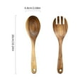 thumbnail image 5 of Smooth Polished Wooden Kitchenwares Spoon Fork Pair User friendly Kitchen Tool, 5 of 12