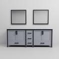 thumbnail image 5 of Ziva 84 in W x 22 in D Dark Grey Double Bath Vanity, White Quartz Top and 34 in Mirrors, 5 of 8