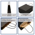 thumbnail image 3 of Bolsas de regalo Ronvir, 50 unidades, grandes, negras, 25 x 13 x 33 cm, color kraft, 3 of 9